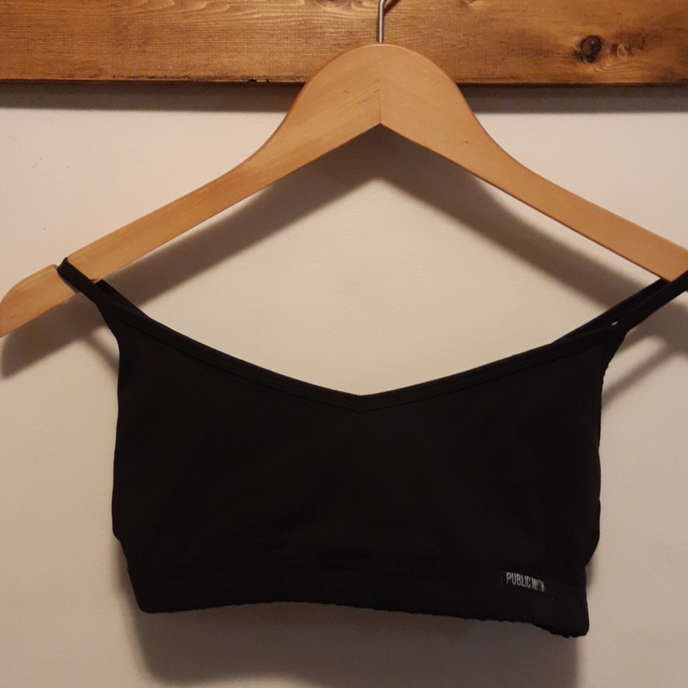 Public myth - cross back cami bra sz sm (black)